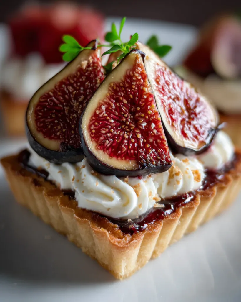 Roasted fig and mascarpone tart