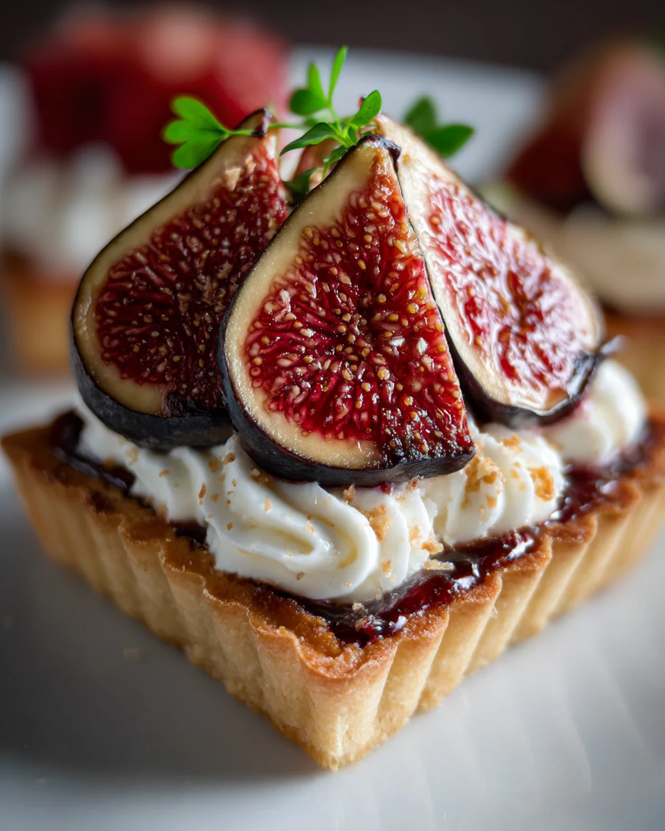 Roasted fig and mascarpone tart