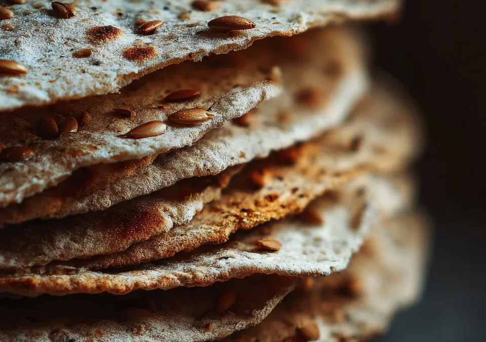 Rustic Whole Grain Seeded Flatbread