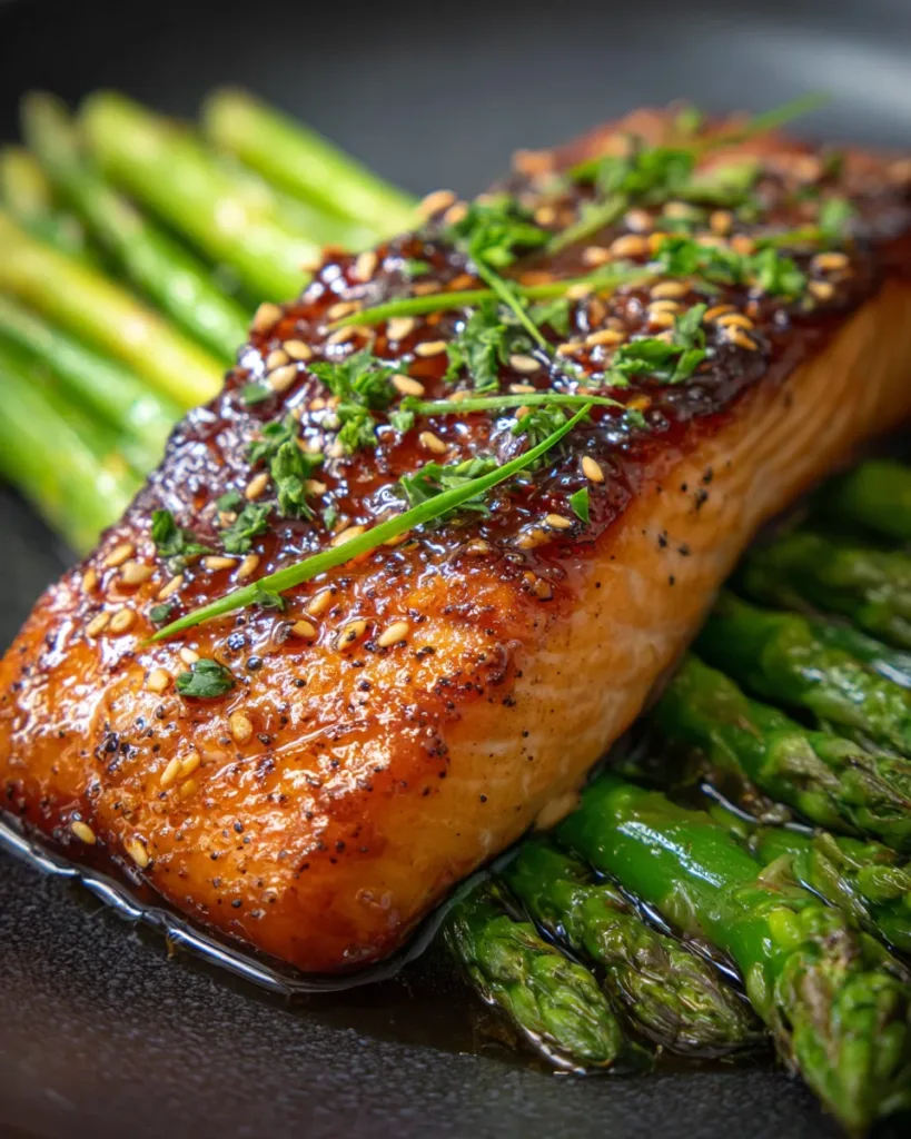 Soy-Honey Glazed Salmon with Asparagus