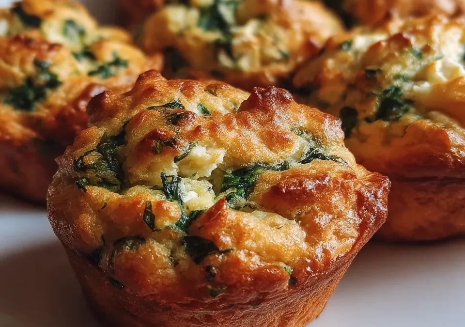 Spinach & Feta Savoury Muffins