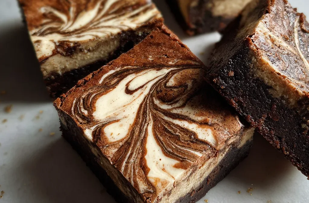 Tahini swirl brownie with cardamom