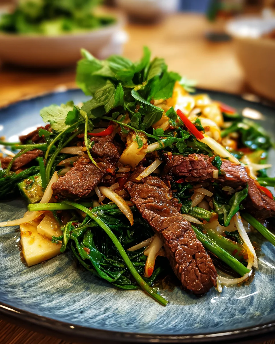 Thai Green Mango & Herbed Beef Salad