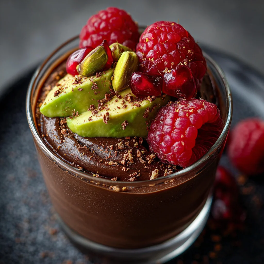 Vegan Dark Chocolate Avocado Mousse