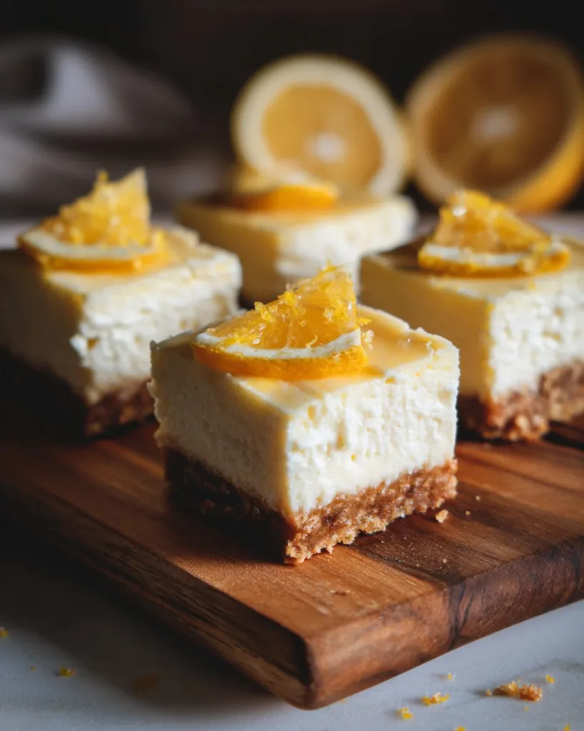 Yuzu cheesecake bars