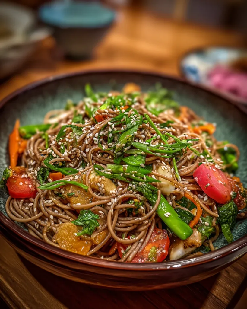 Asian Sesame Soba Noodle Salad