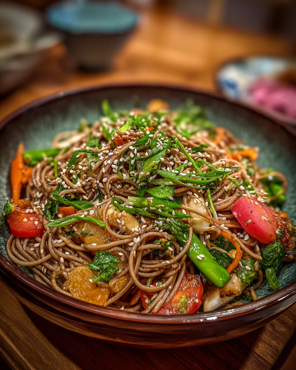 Asian Sesame Soba Noodle Salad