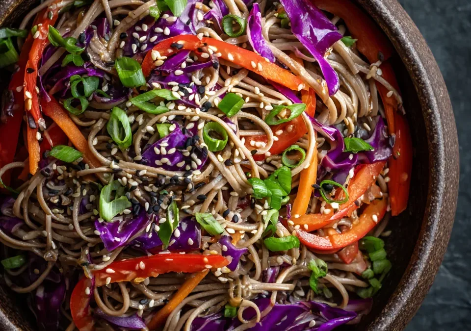 Asian Sesame Soba Noodle Salad
