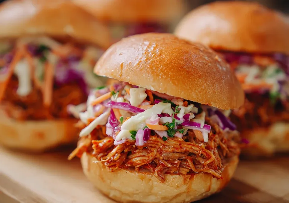BBQ Jackfruit Sliders with Pineapple Slaw