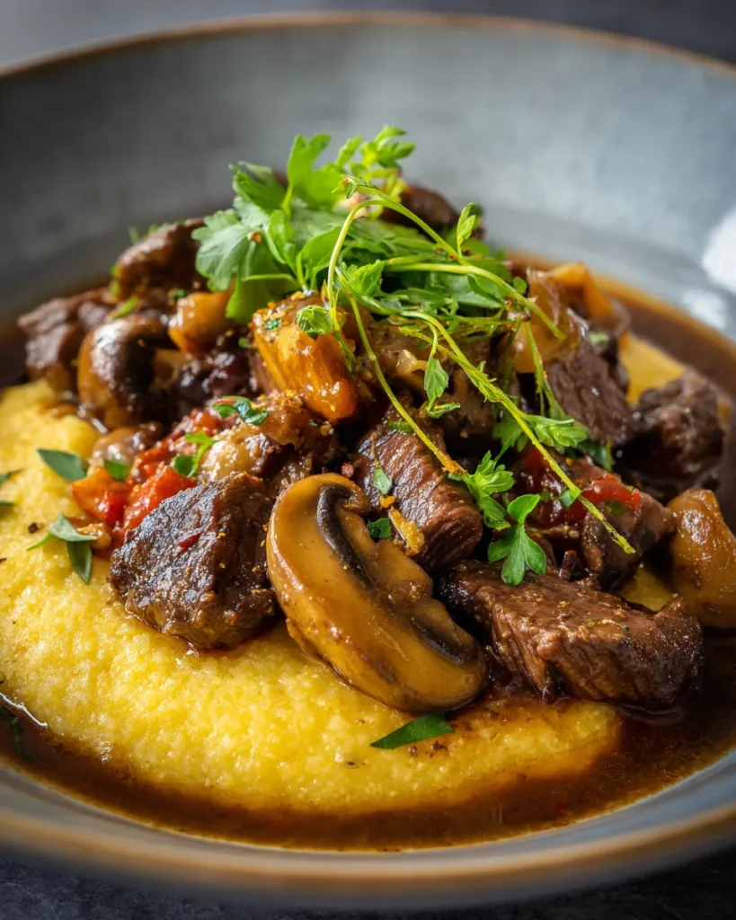 Beef & Mushroom Ragout with Polenta