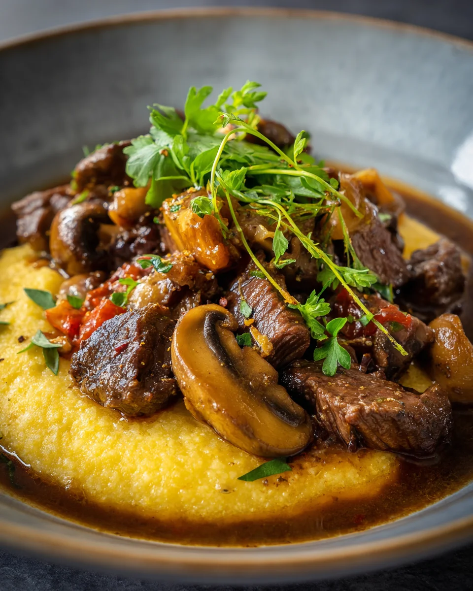 Beef & Mushroom Ragout with Polenta