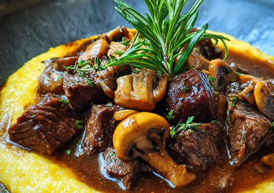 Beef & Mushroom Ragout with Polenta