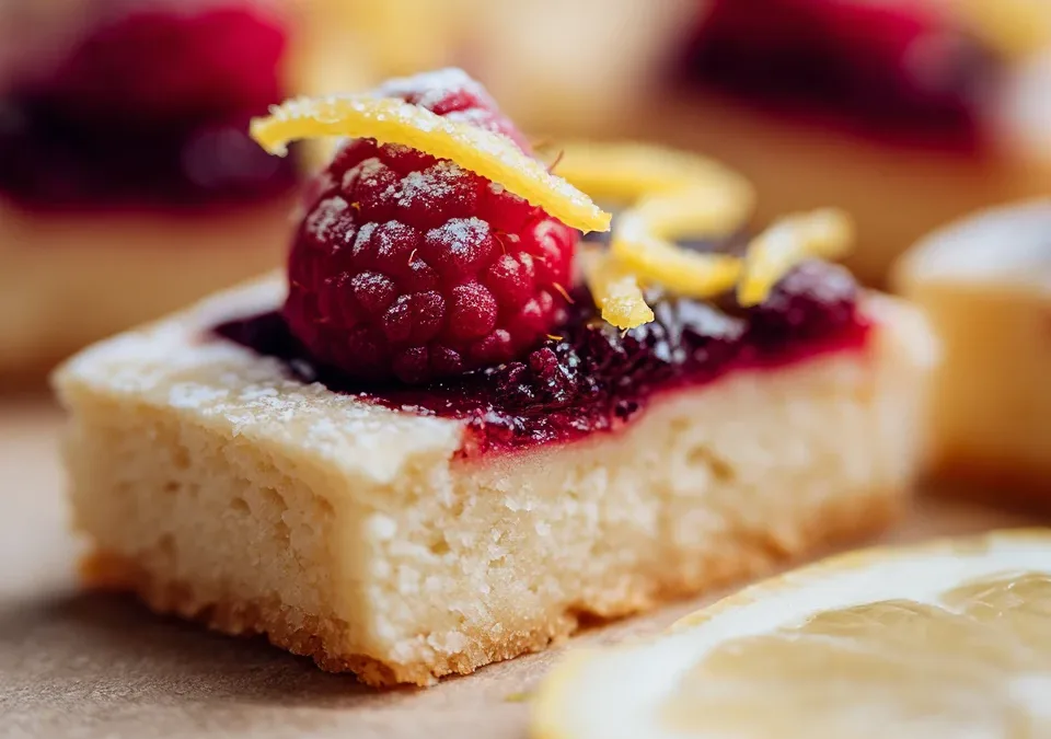 Berry Lemon Zest Shortbread Bars