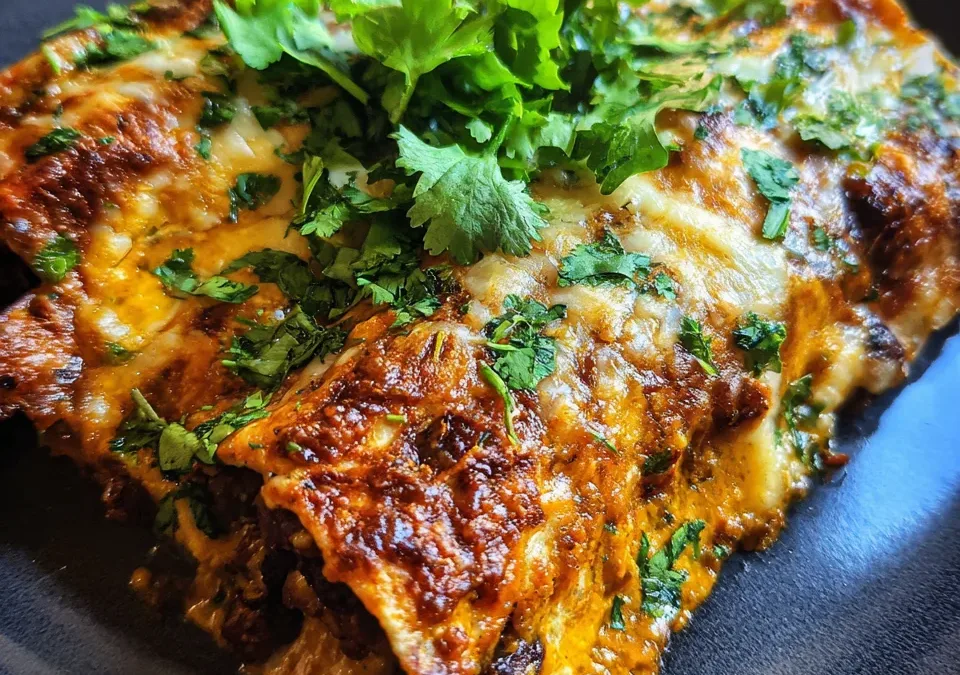 Black Bean Enchiladas with Pumpkin Sauce
