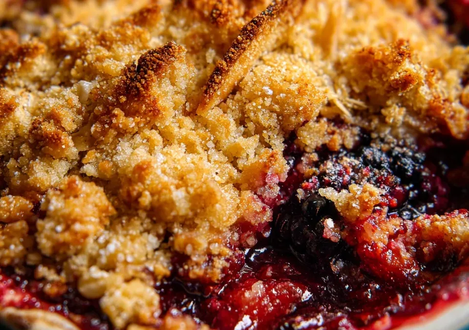 Blackberry Thyme Crumble with Oat Topping