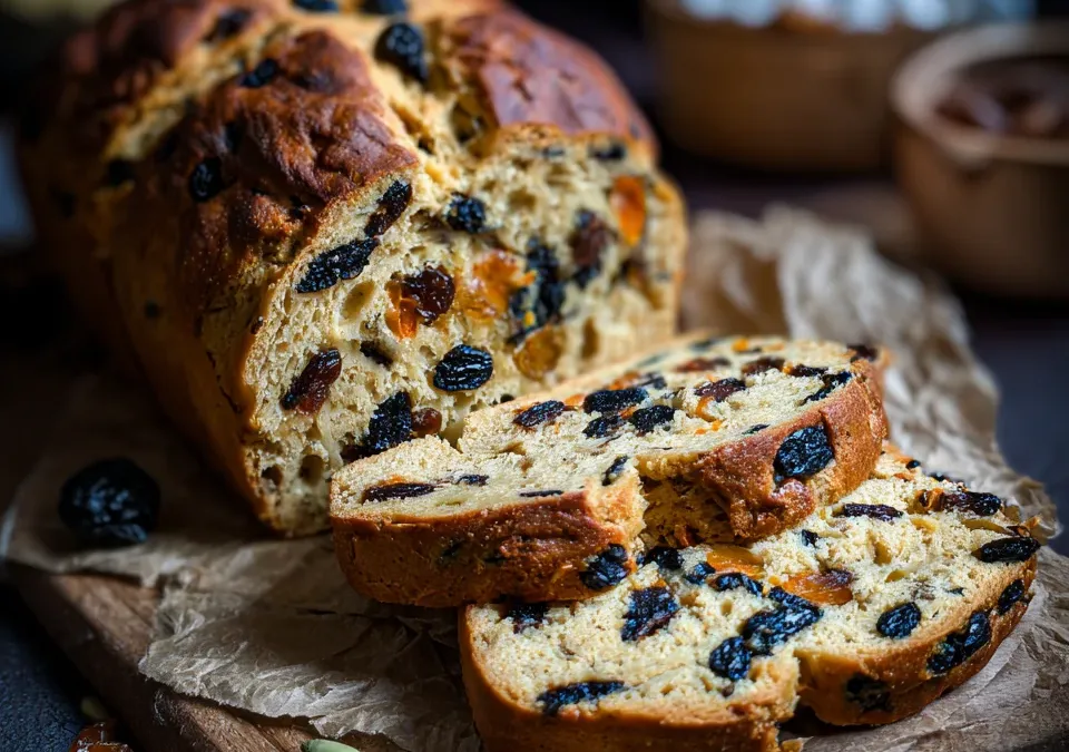 Blueberry Hot-Cross Carrot Bread