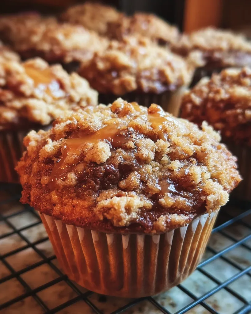 Caramel Apple Streusel Muffins