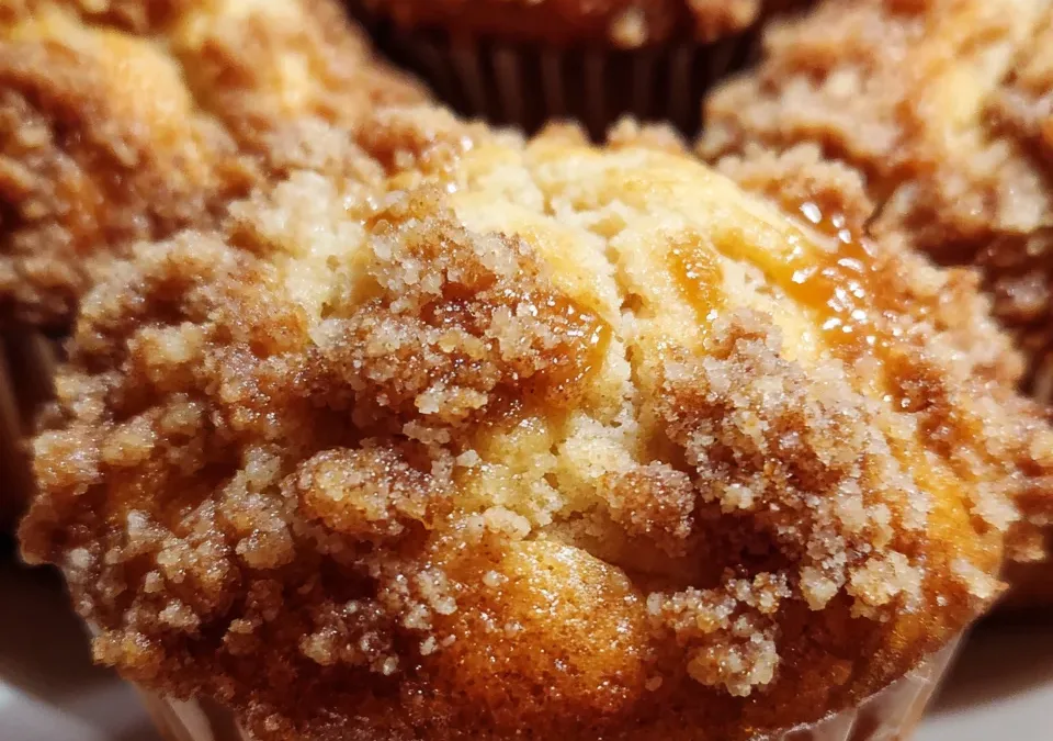 Caramel Apple Streusel Muffins