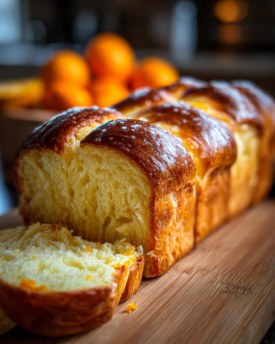 Cardamom Orange Brioche Loaf
