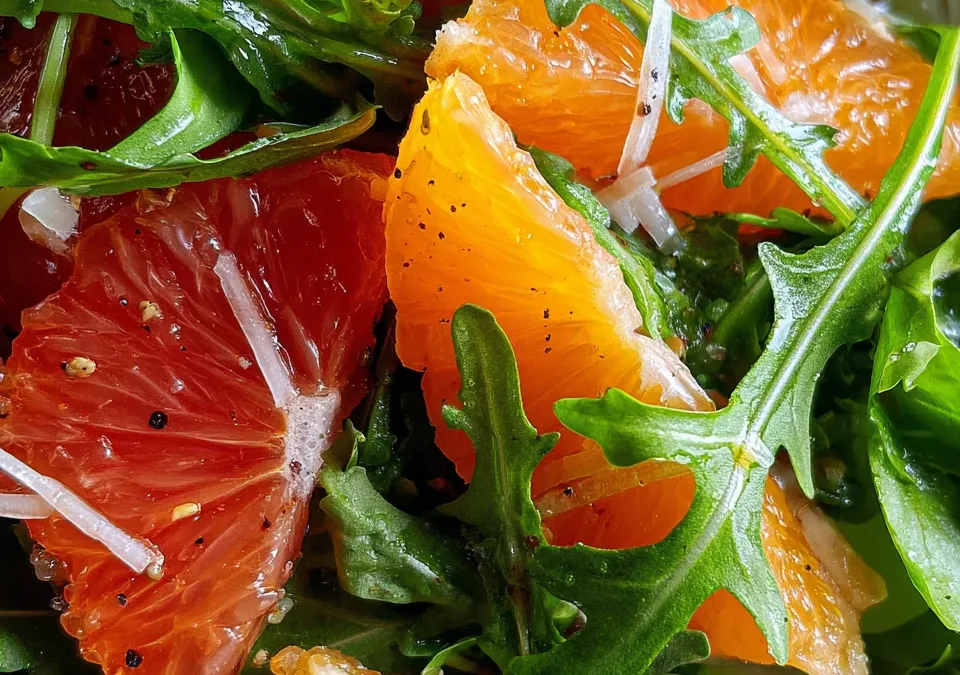 Champagne Grapefruit and Arugula Salad