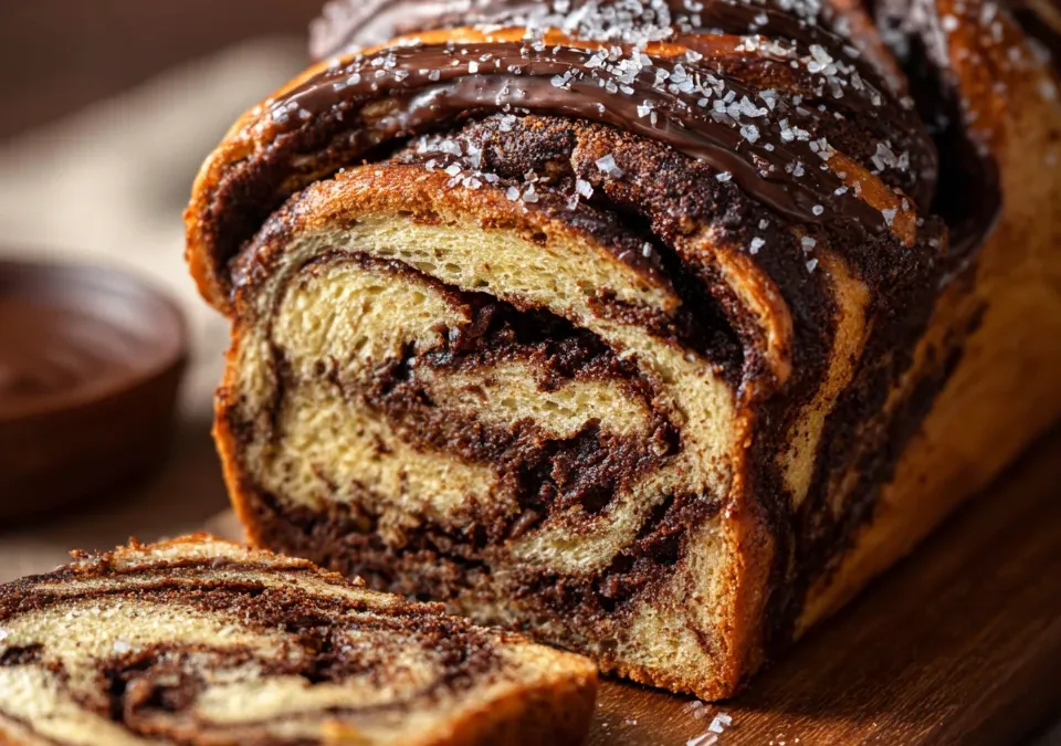 Chocolate Chip & Sea Salt Swirl Babka