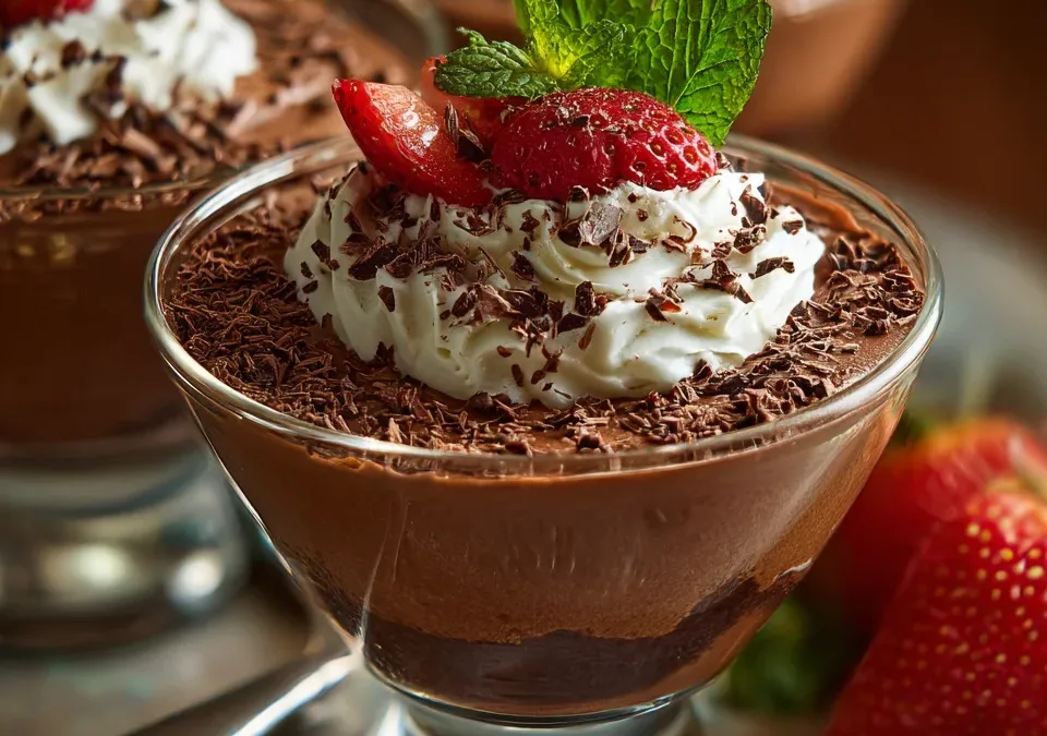 Chocolate Peppermint Mousse Parfaits