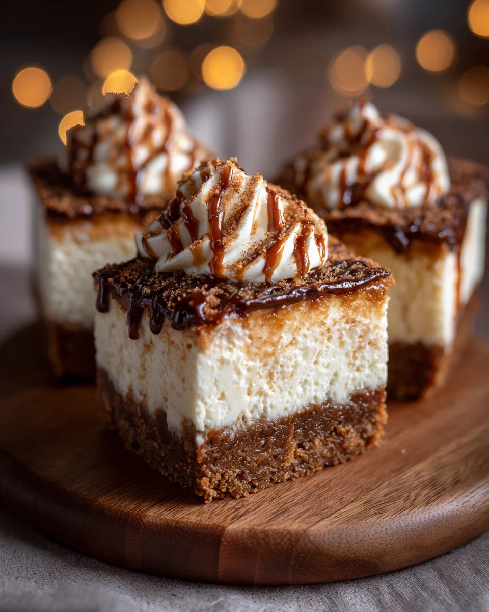 Christmas Gingerbread Cheesecake Bars