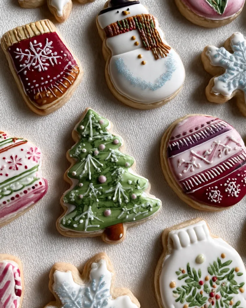 Christmas Sugar Cookie Cutouts with Royal Icing