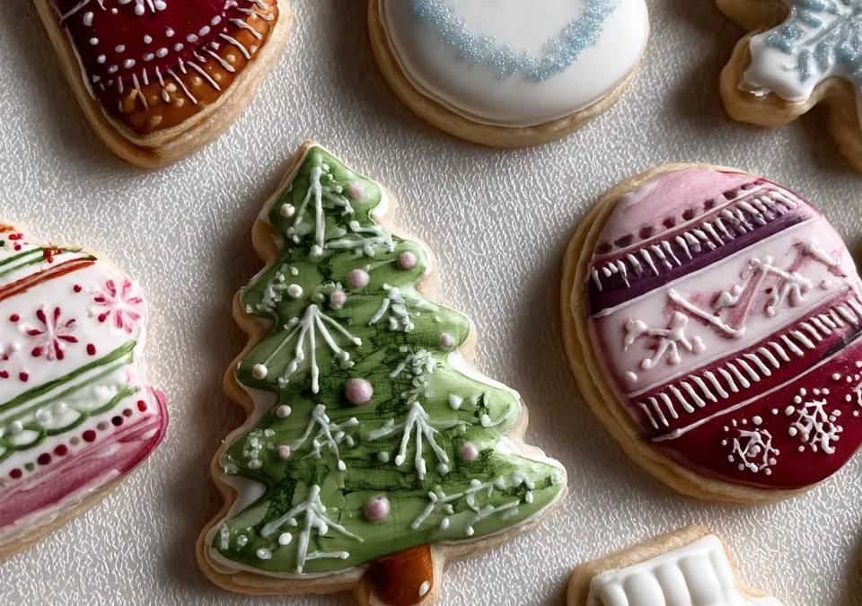 Christmas Sugar Cookie Cutouts with Royal Icing