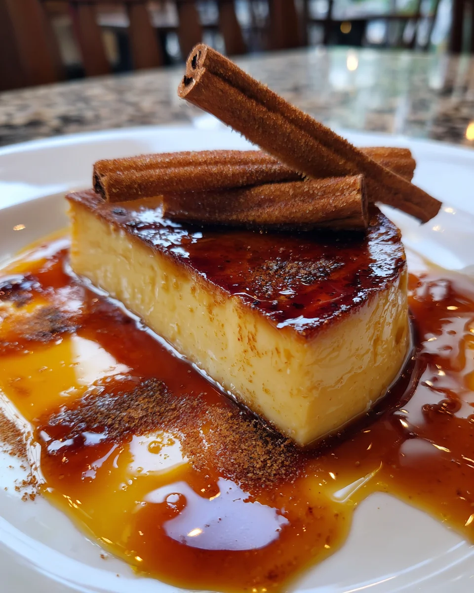 Churro-Topped Flan