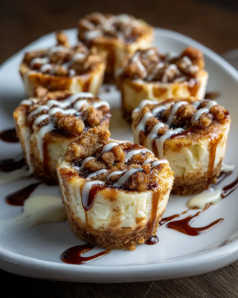 Cinnamon Roll Cheesecake Bites