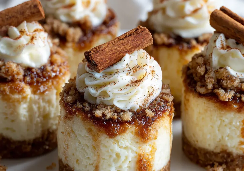 Cinnamon Roll Cheesecake Bites