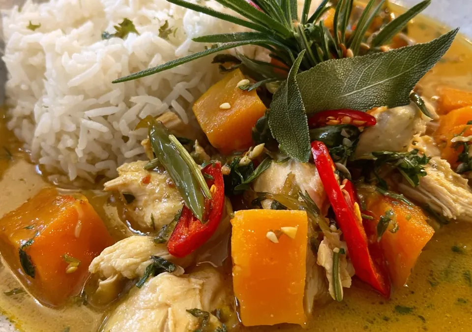 Coconut Lemongrass Chicken & Pumpkin Curry