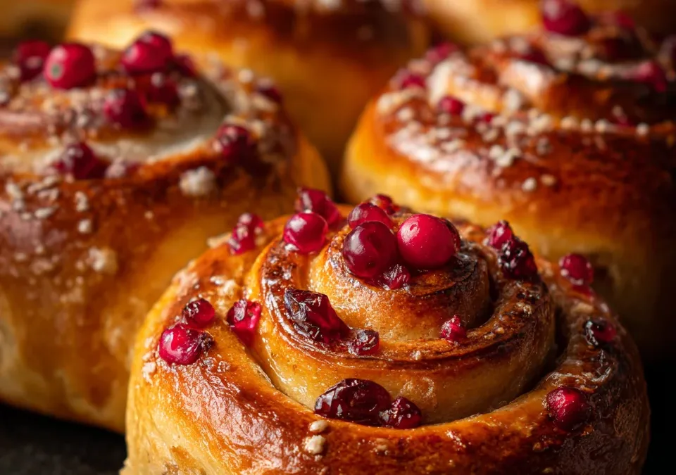 Cranberry Orange Sourdough Rolls
