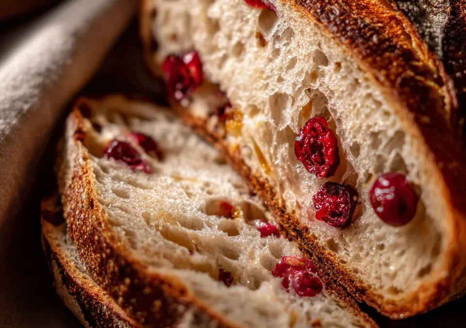 Cranberry Orange Sourdough Sandwich Loaf