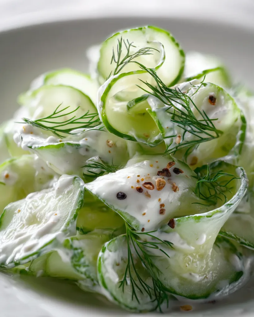 Cucumber Ribbon & Dill Yogurt Salad