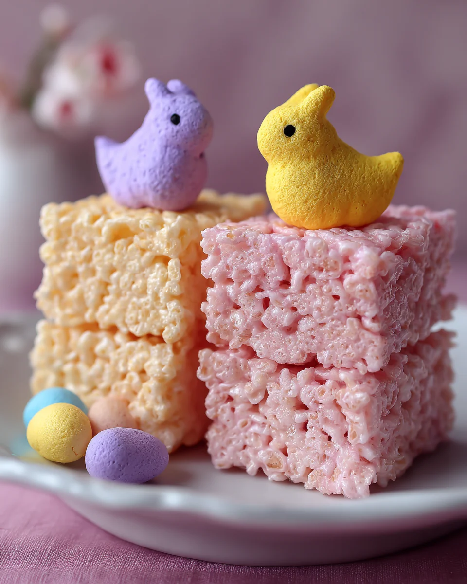 Easter Peeps Marshmallow Rice Krispie Treat
