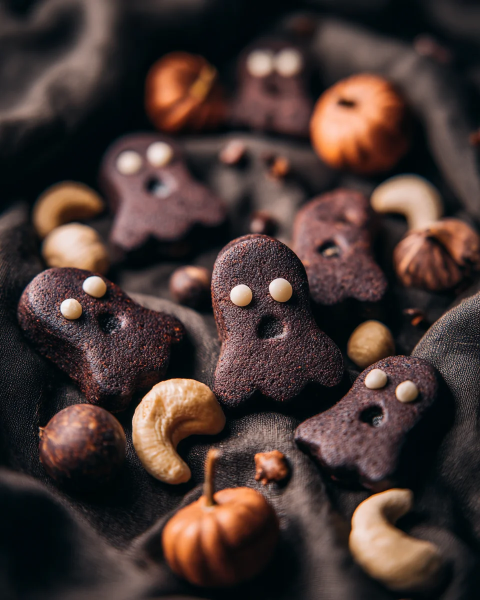 Halloween Black Cocoa Ghost Cookies
