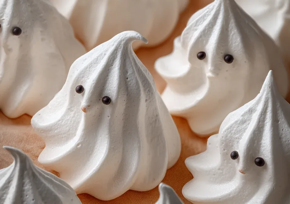 Halloween Ghost Meringue Cookies