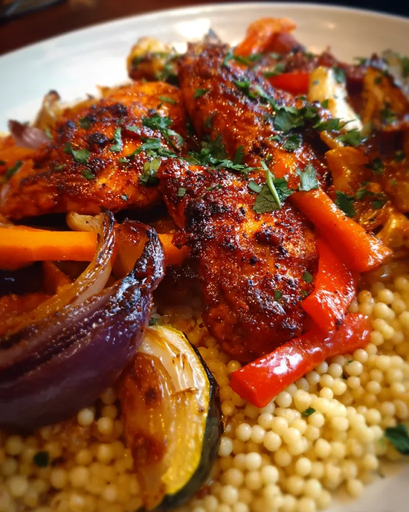 Harissa Chicken with Couscous & Roasted Veggies