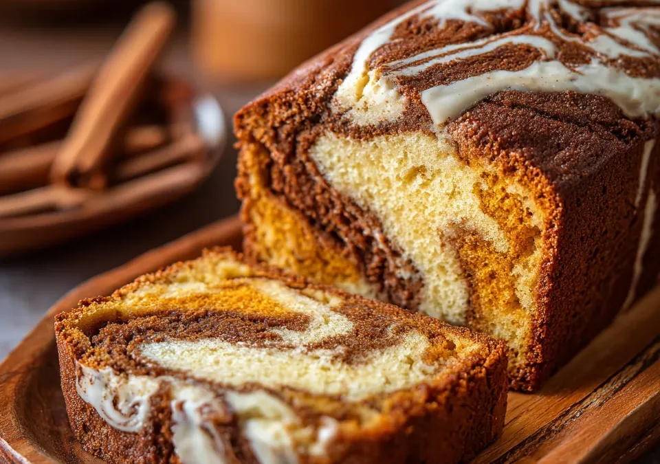 Holiday Spice Pumpkin Swirl Pound Cake
