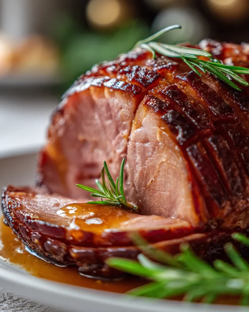 Honey-Glazed Ham with Apricot Mustard Sauce