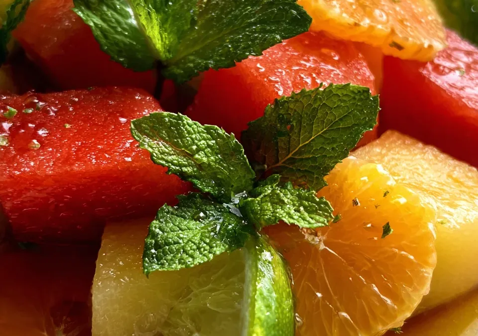 Honey-Lime Fruit Salad with Mint
