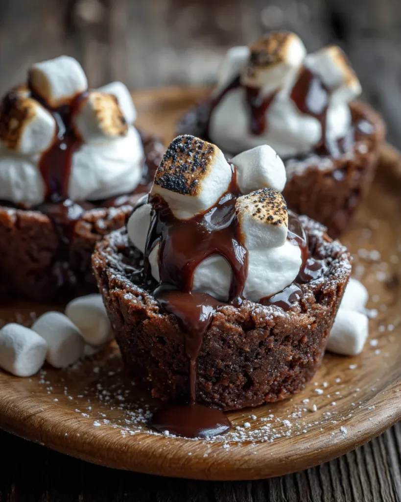 Hot Cocoa Brownie Cups