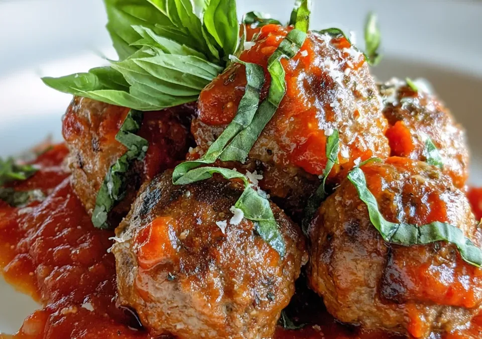 Italian Turkey Meatballs with Marinara