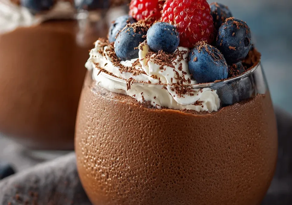Keto Avocado Chocolate Mousse Pots