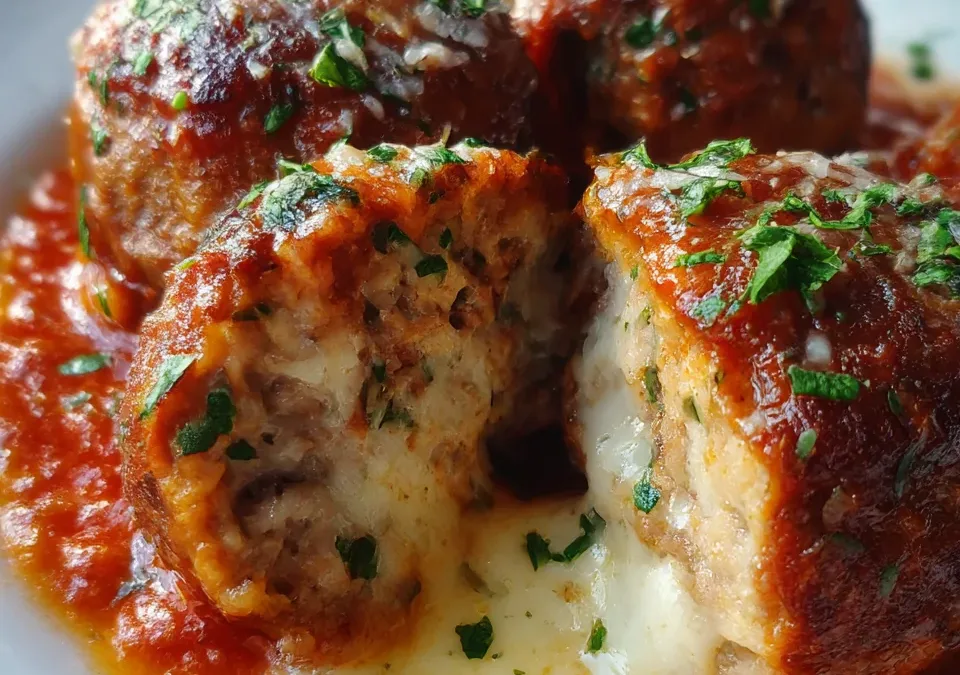 Keto-Friendly Cheese-Stuffed Meatballs