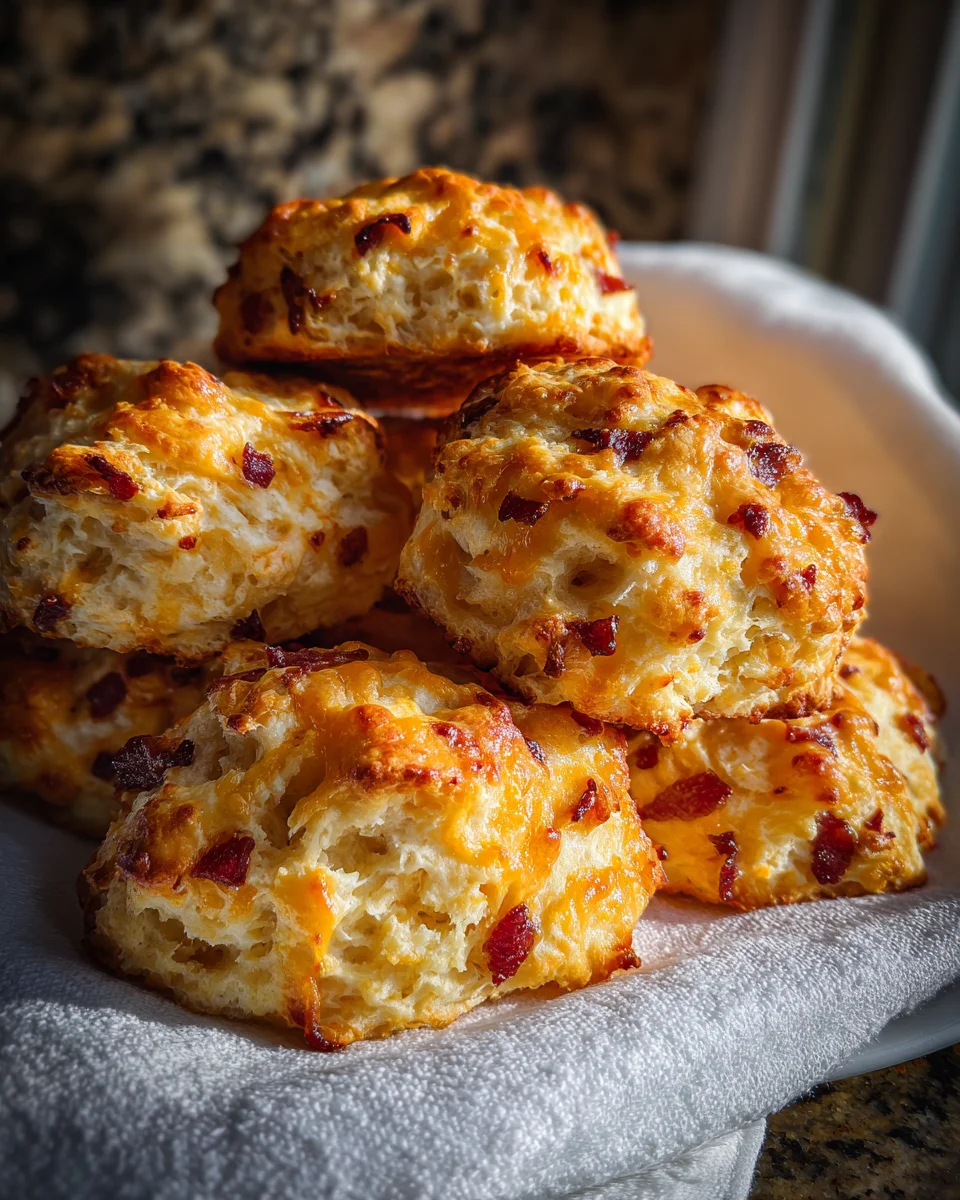 Maple Bacon Cheddar Biscuits
