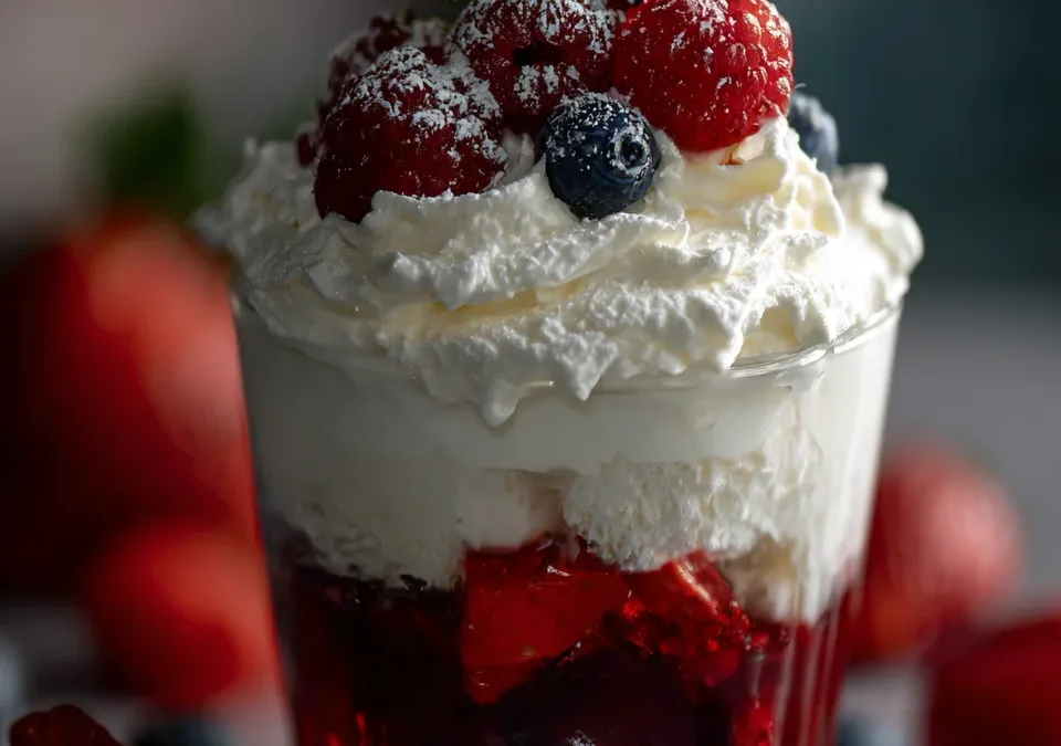 Memorial Day Berry Trifle with Vanilla Bean Cream