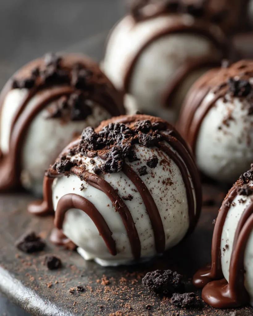 No-Bake Oreo Truffle Balls Dipped in Chocolate